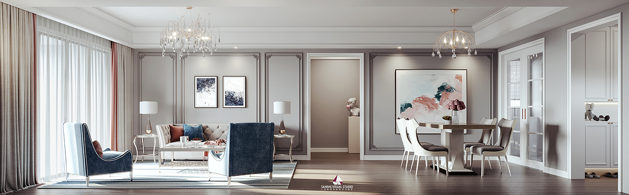 美式客餐厅,卧室