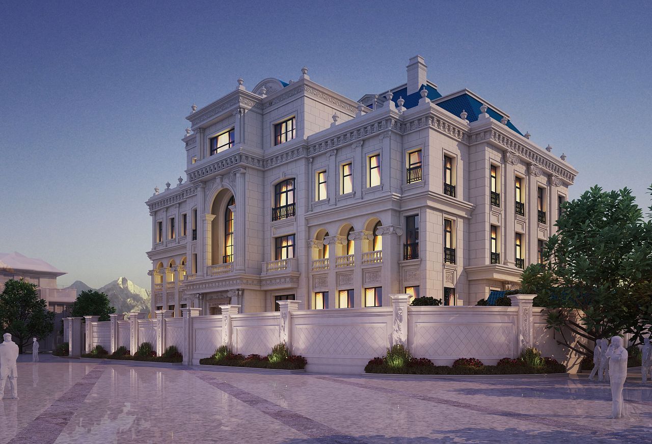 四川南充5000方古典法式豪宅建筑室内设计