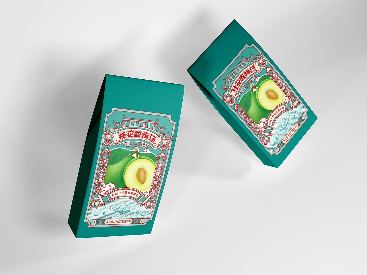 国潮桂花酸梅汤包装设计