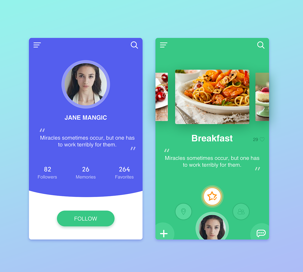 一组页面练习（图ZNzU4Njg4OTI=） - APP界面 - 站酷设计师清风淡影原创素材 - 站酷ZCOOL