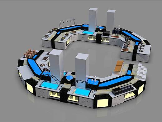 餐厅自助取餐台组合式拼接布菲台 亚克力海鲜冰池
