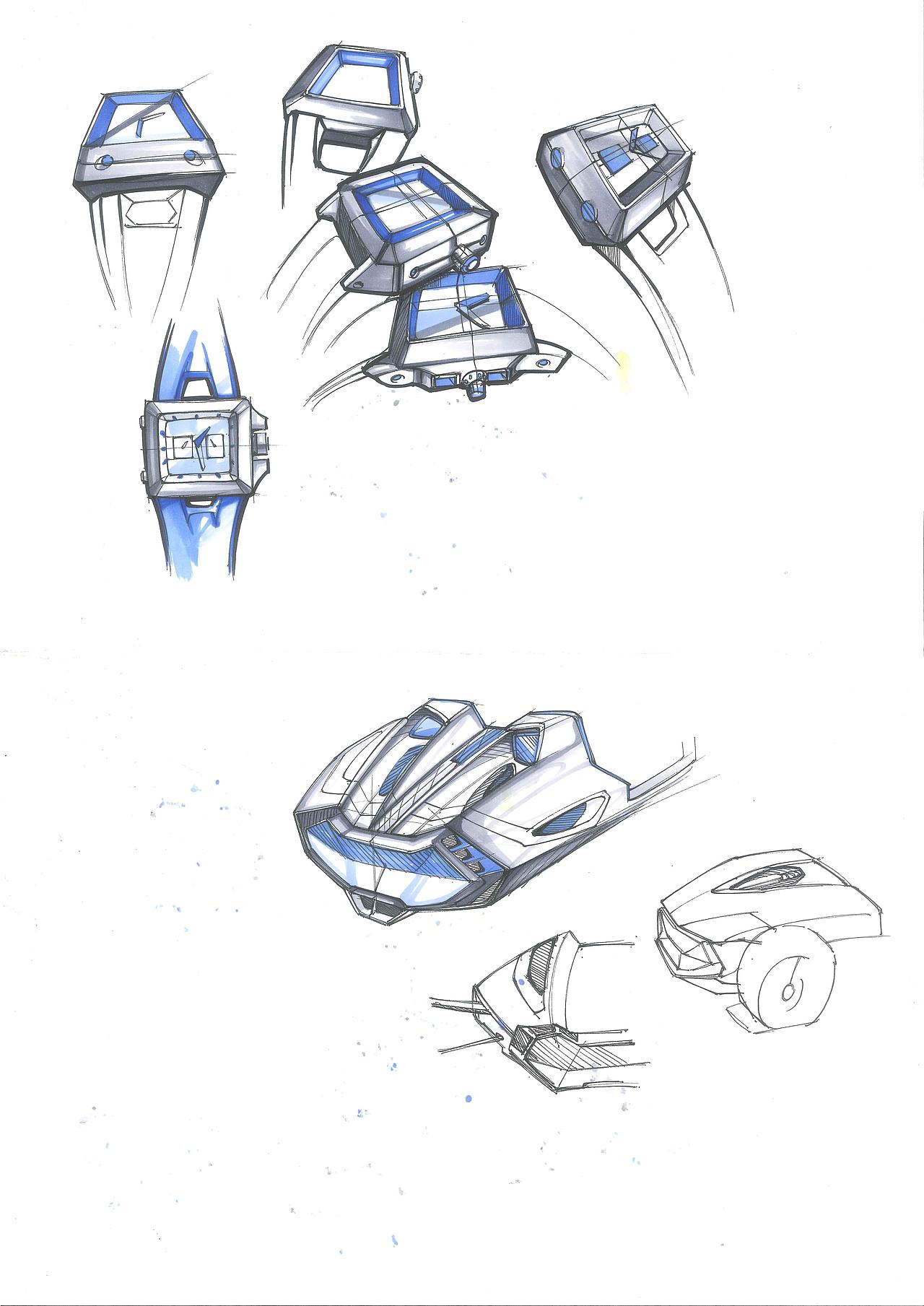 工业设计手绘之吓JX画的线稿形体