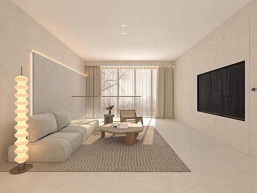 喜欢诧寂风？『210㎡四居改两居』就是随性~