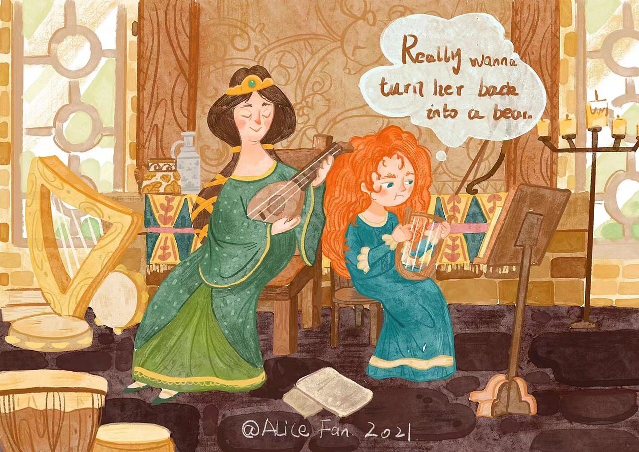 水彩插畫-同人-梅莉達的暑假（圖ZMjg1MDYzMDI4） - 創(chuàng)作習(xí)作 - 站酷設(shè)計師Alice樂樂原創(chuàng)素材 - 站酷ZCOOL