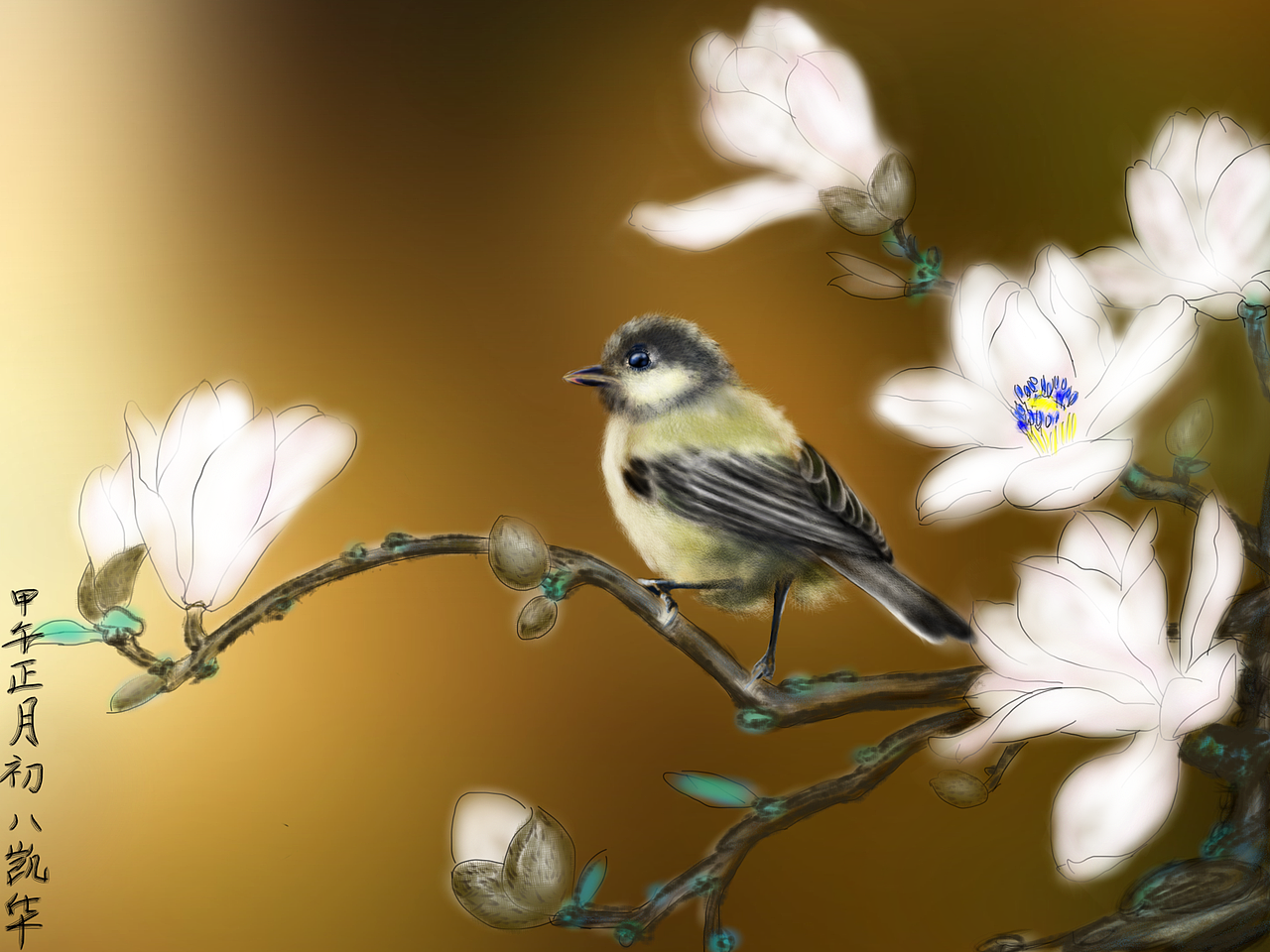 SketchBook Pro for iPad初体验之花鸟设定（图ZMTM5MTExNDQ=） - 创作习作 - 站酷设计师樱空暗原创素材 - 站酷ZCOOL