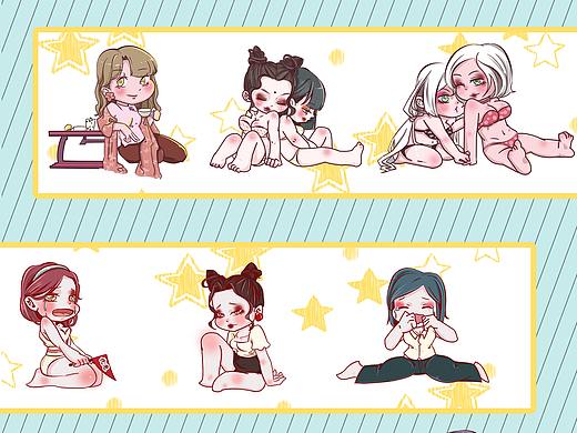 Q版小姑娘（个人主页-ZNDU4MTYxODA=） - 创作习作 - 站酷设计师浪里飘不挨刀原创素材 - 站酷ZCOOL