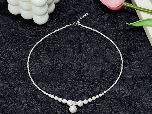 珍珠项链吊坠 轻奢 高级 简约风