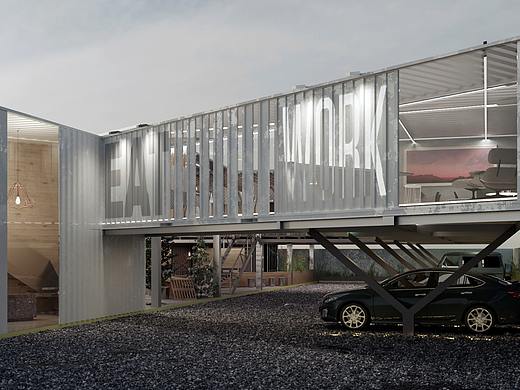 波士顿集装箱超现代办公楼（个人主页-ZNDA4MjY5MjA=） - 建筑设计 - 站酷设计师huji88888原创素材 - 站酷ZCOOL