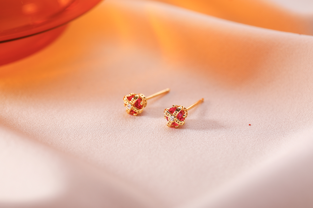 银饰品耳钉耳环首饰拍摄/电商静物产品拍照/小清新饰品