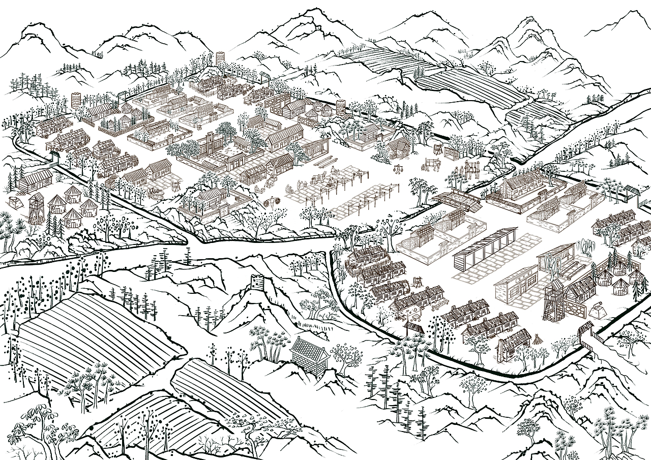 古风地图（图ZMzcwNTkyNzQ4） - 商业插画 - 站酷设计师含涵99原创素材 - 站酷ZCOOL