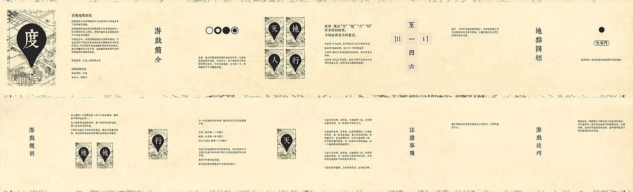 除了游戏的平面制作,我还增加了对实体游戏的规则设定和一系列附属的规范说明。