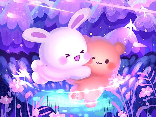 兔兔的奇妙冒險(xiǎn)（個(gè)人主頁(yè)-ZNDg4NzM0NDQ=） - 商業(yè)插畫(huà) - 站酷設(shè)計(jì)師許愿少女Cc原創(chuàng)素材 - 站酷ZCOOL