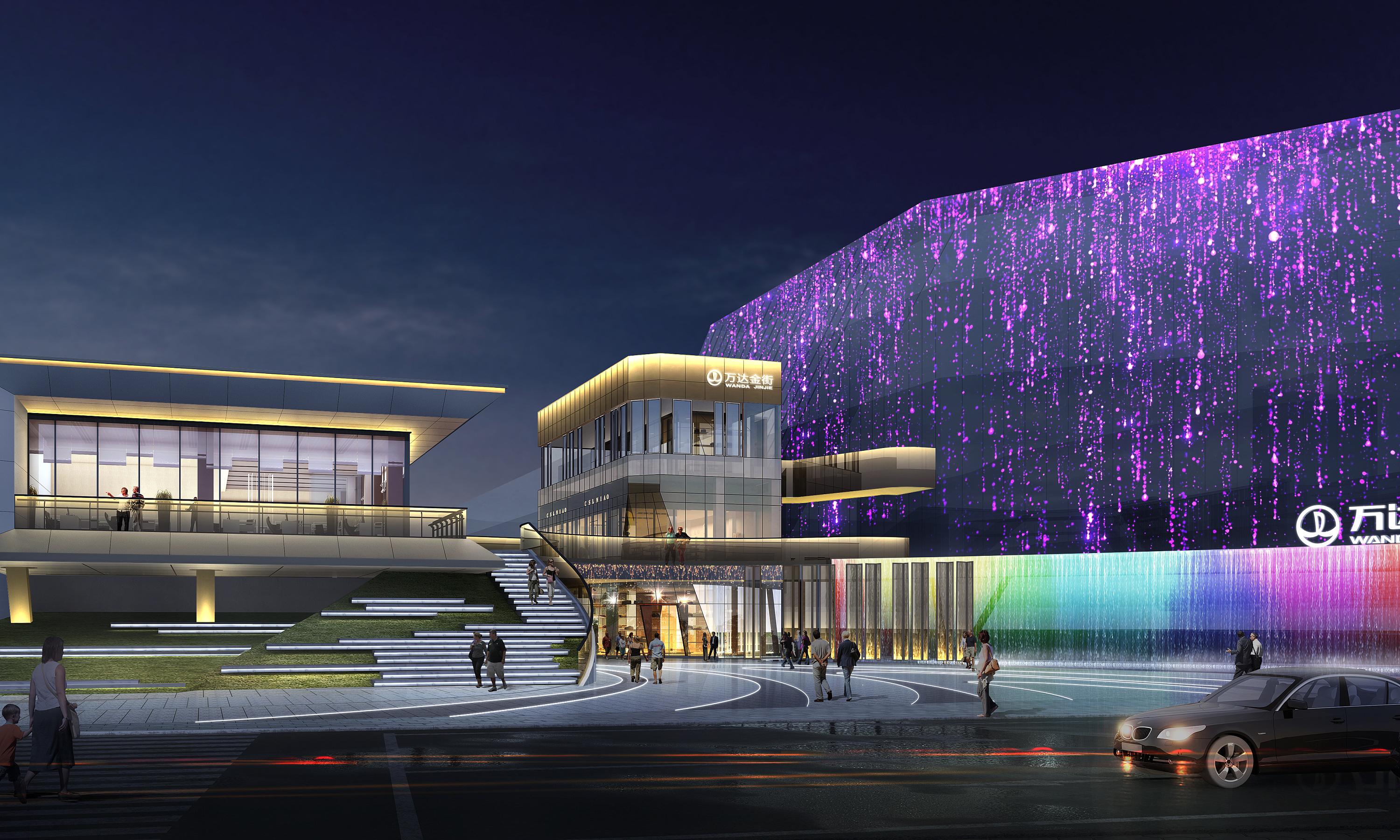 建筑夜景亮化test