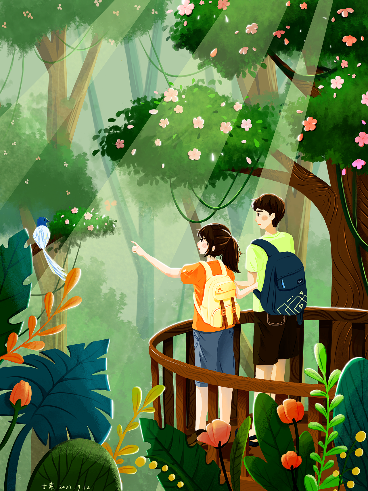 扁平风轻质感插画合集