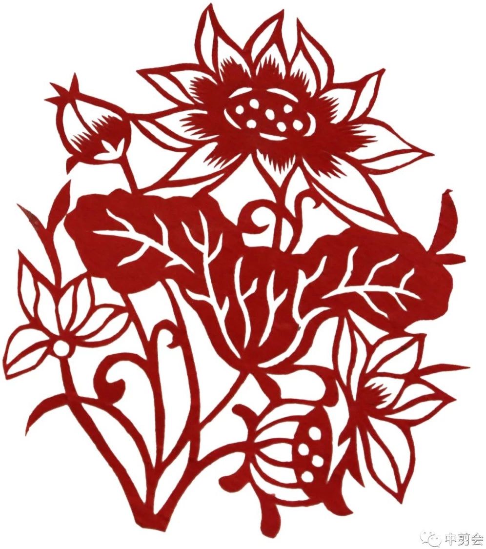 《过年窗花》系列4 / 马志芹 / 陕西■《石榴喜花》/ 周萍英/ 陕西