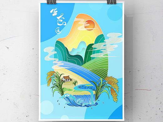 大米包装插画/产品图