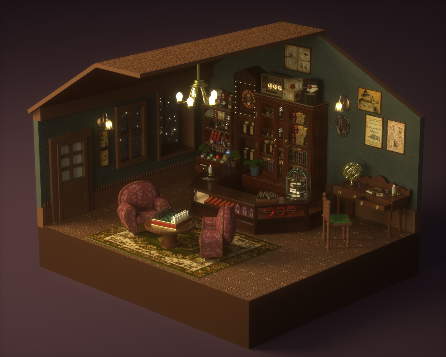 哈利波特魔法商店|三维|场景|龙龙桑 - 原创作品 - 站酷 (zcool)