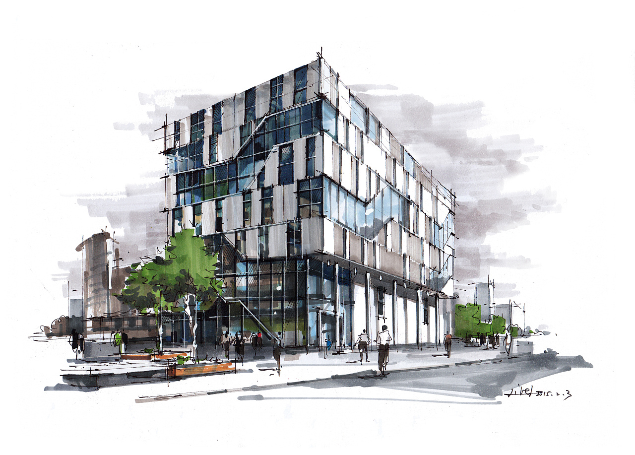 我的建筑手绘作品|空间|建筑设计|李磊的手绘艺术 - 原创作品 - 站酷