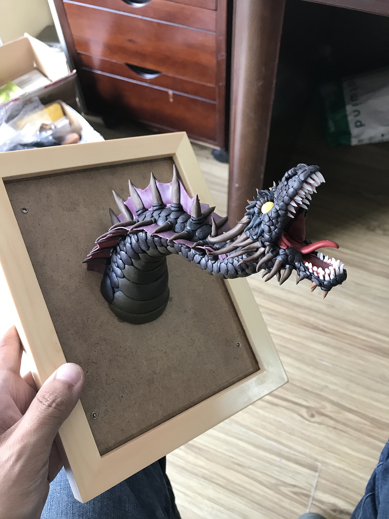 软陶龙头相框（图ZOTI2ODI0NjQ=） - 工艺品设计 - 站酷设计师人韦木南原创素材 - 站酷ZCOOL