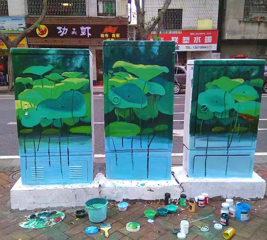佛山电箱彩绘|插画|商业插画|堇墨墙绘_原创作品-站酷zcool