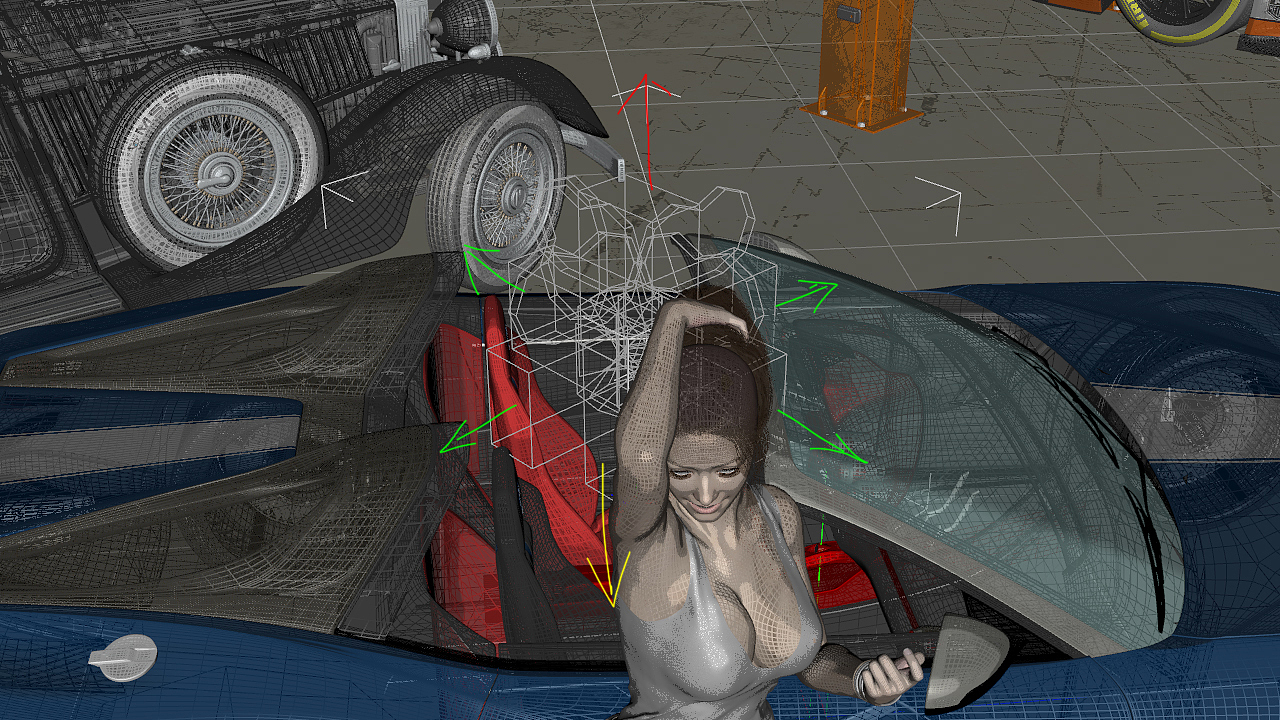 韩梅梅 & 私家车库--李法拉F60（图ZMTAyMjk2MDky） - 场景 - 站酷设计师阿拉玛斯原创素材 - 站酷ZCOOL