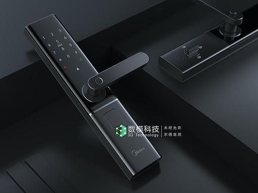 美的智能门锁渲染图