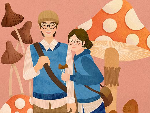 植語系列（蘑菇）（個(gè)人主頁-ZNTczMjI1ODg=） - 創(chuàng)作習(xí)作 - 站酷設(shè)計(jì)師小愚兒Gsihan原創(chuàng)素材 - 站酷ZCOOL