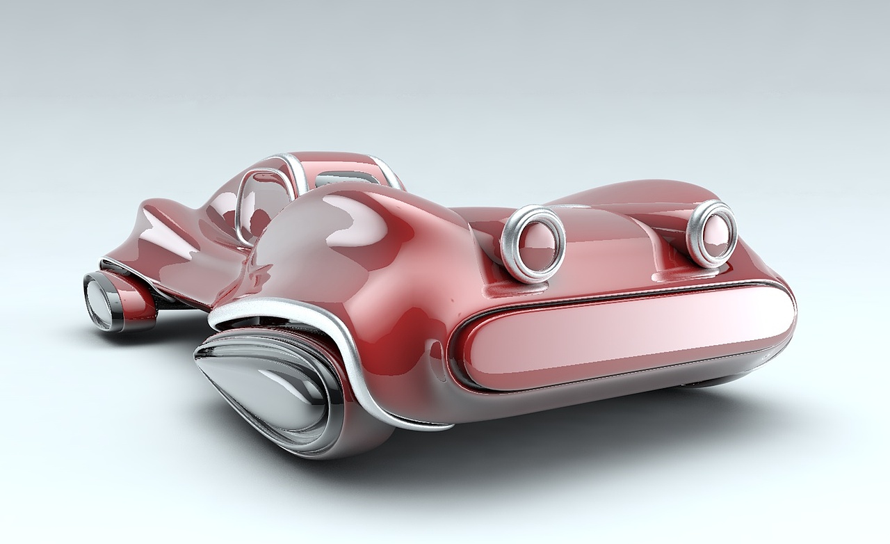 个性卡通汽车-C4D模型练习