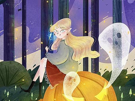 万圣节🎃魔女系列插画