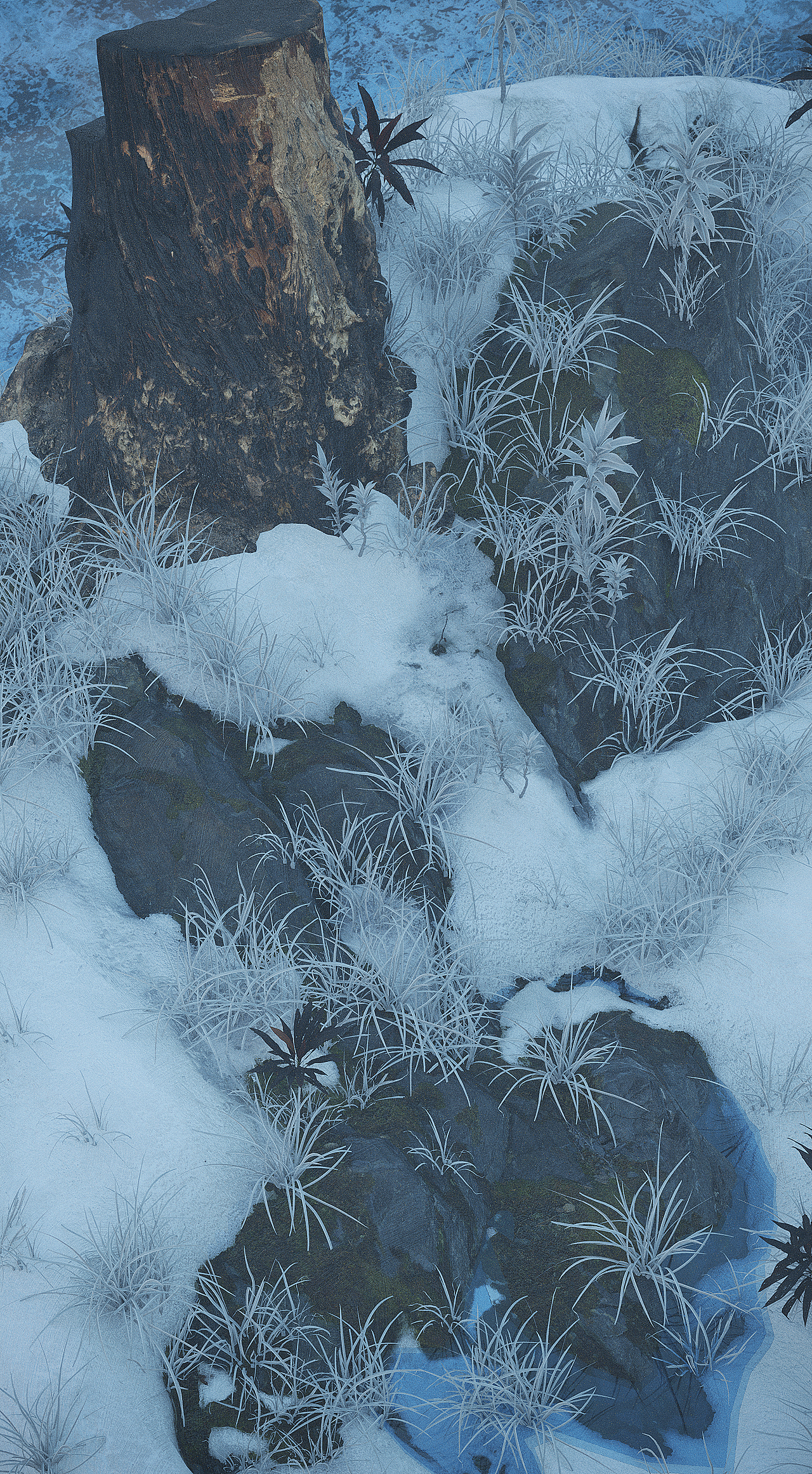 CG 《寒夜孤雪》（图ZMjg3MDgzNDYw） - 其他空间 - 站酷设计师IF艺术原创素材 - 站酷ZCOOL