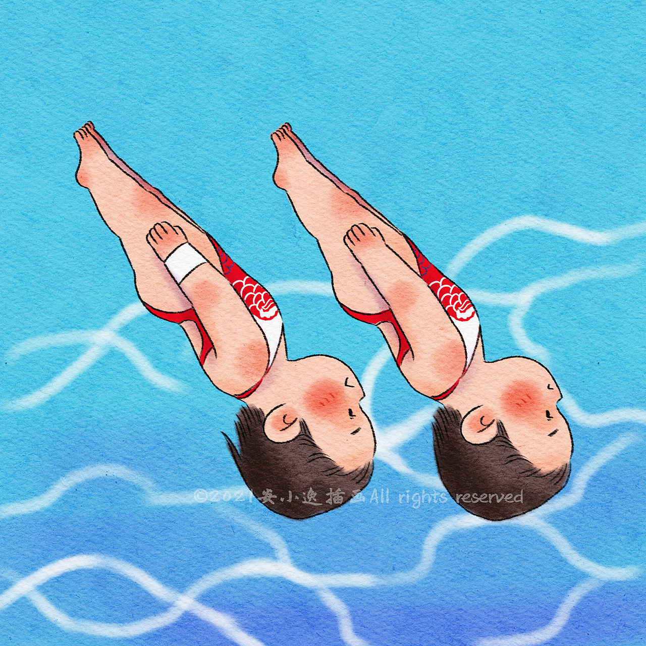 东京奥运会系列插画（图ZMjY2MjEzODYw） - 儿童插画 - 站酷设计师安小逸插画原创素材 - 站酷ZCOOL