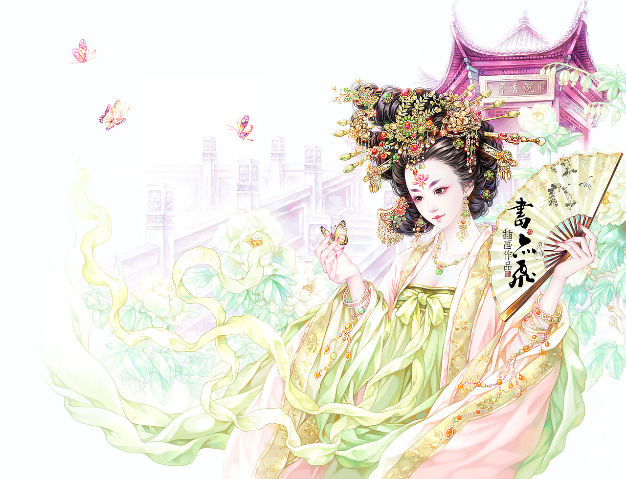 书亦飞 · 书亦飞古风插画 —— 绝代有佳人