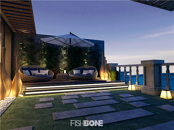 鱼骨设计-后现代风格别墅