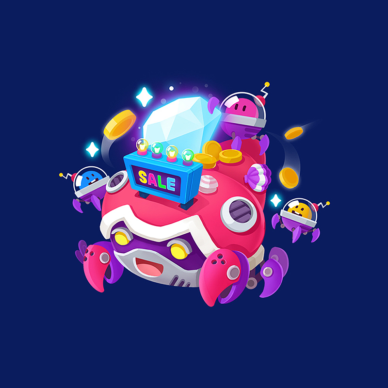 礼物飞船 灵感来源于海洋奇缘的螃蟹怪