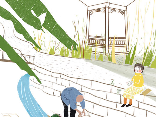 牽掛（個人主頁-ZNTY2MTQxNTI=） - 兒童插畫 - 站酷設(shè)計師Snow的畫原創(chuàng)素材 - 站酷ZCOOL