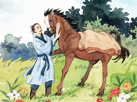 《中国寓言故事》 水彩插画配图