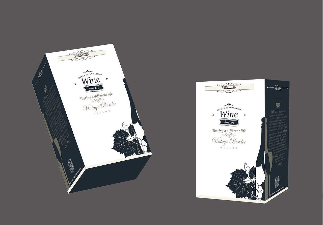 红酒盒包装设计（图ZMTQ2Nzg0NDYw） - 包装 - 站酷设计师蔷薇红莲原创素材 - 站酷ZCOOL