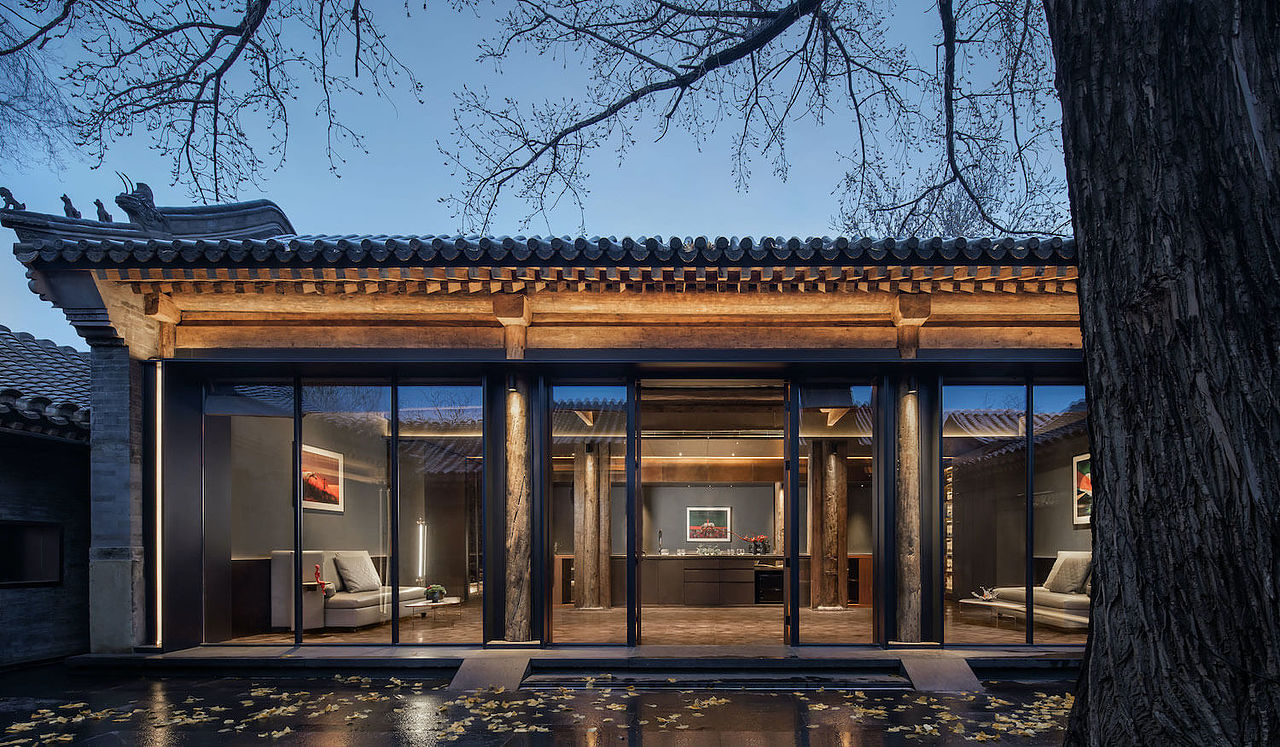 中国北京 由古建筑改造而成的中式餐厅