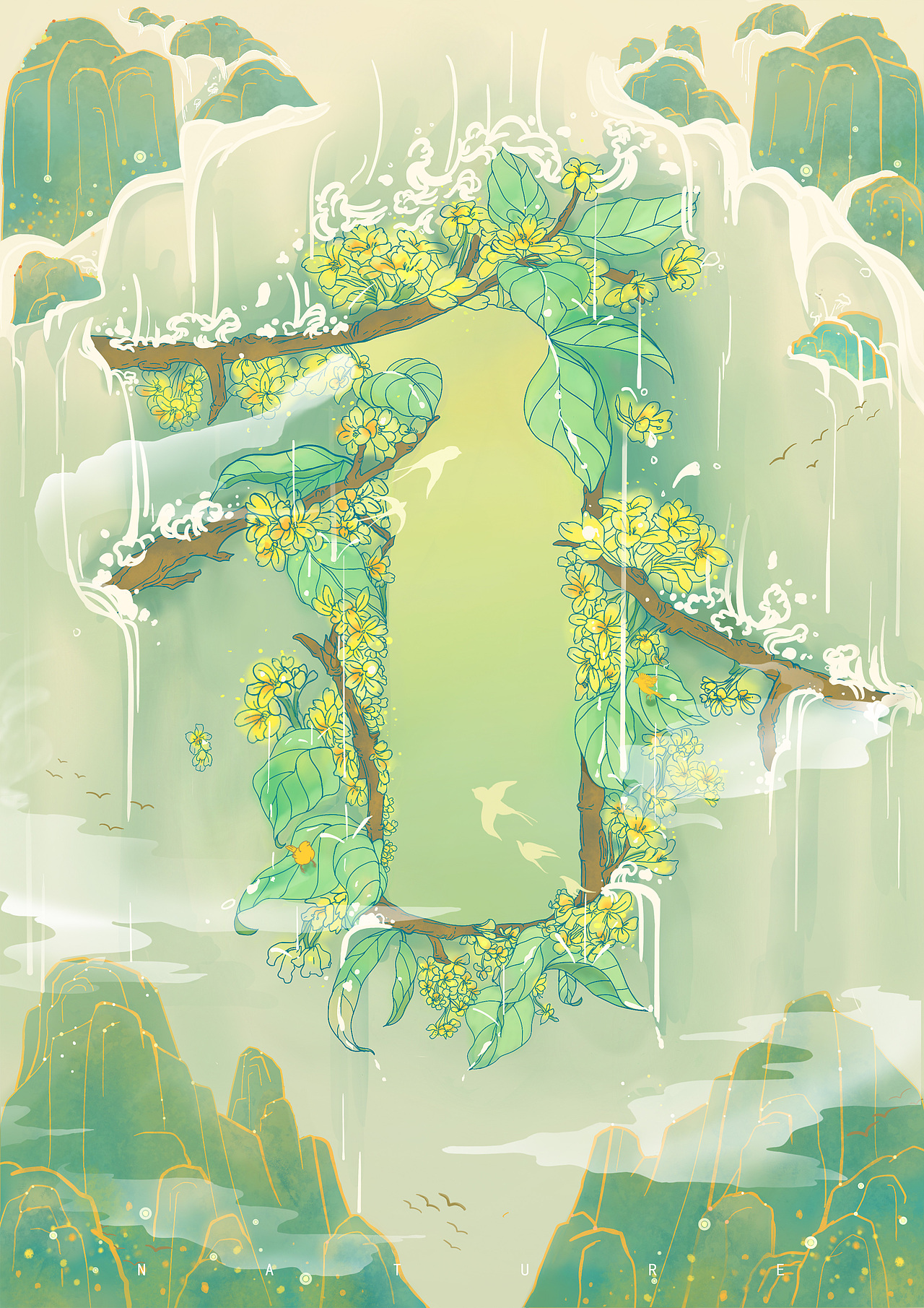 金桂飘香（图ZMjc3NDg3MjIw） - 商业插画 - 站酷设计师WelL伟儿原创素材 - 站酷ZCOOL