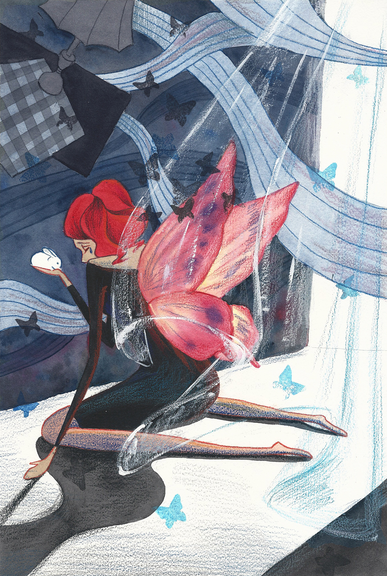 《不可承受的生命之轻》|插画|创作习作|砂糖盐巴 - 原创作品 - 站酷