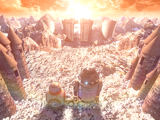 mattepainting作品-金黄色的悲凉