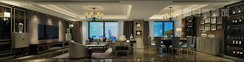 纯水岸 现代风格300平方别墅设计——深圳东易日盛装饰