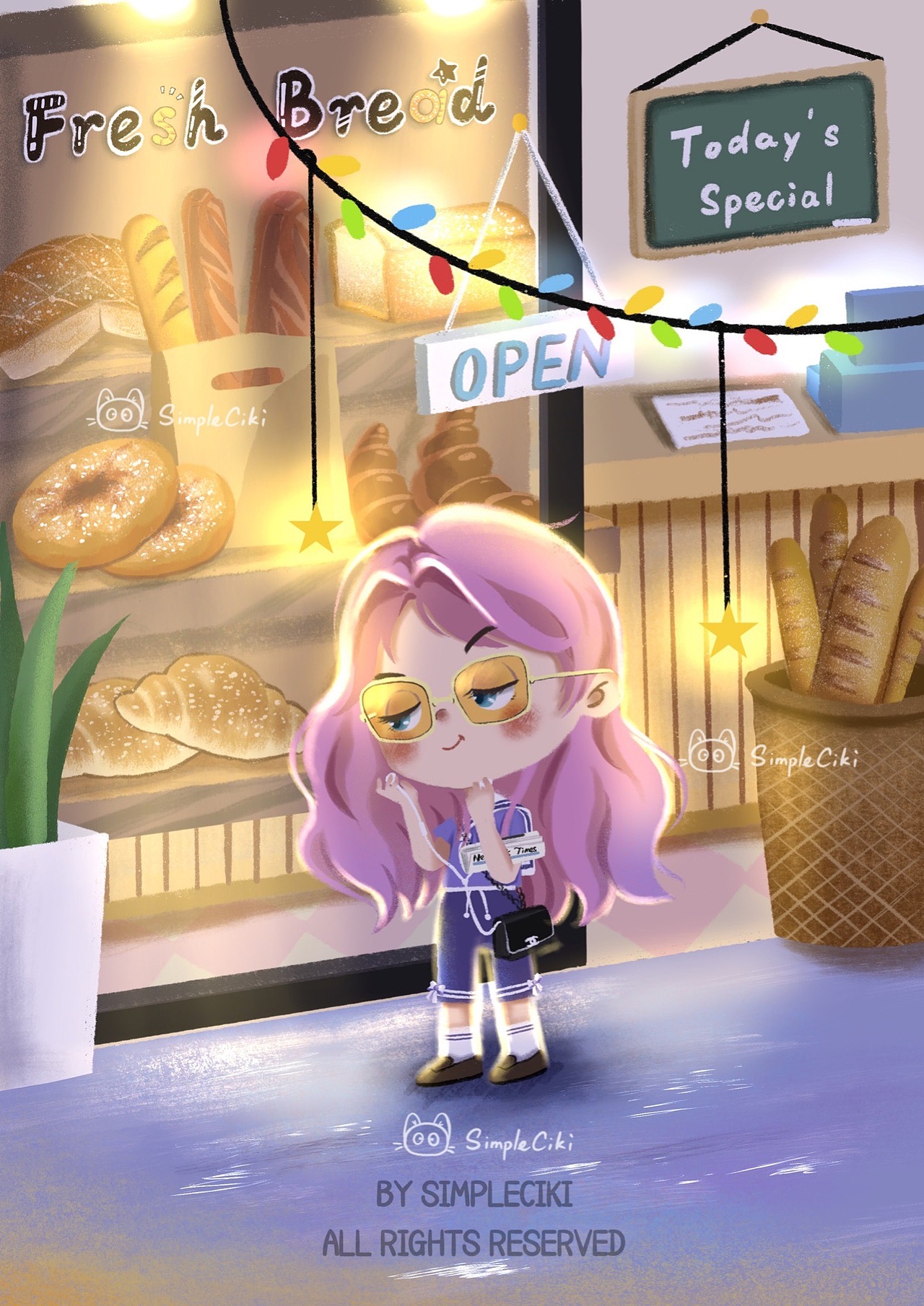 一组梦幻儿童插画原创练习