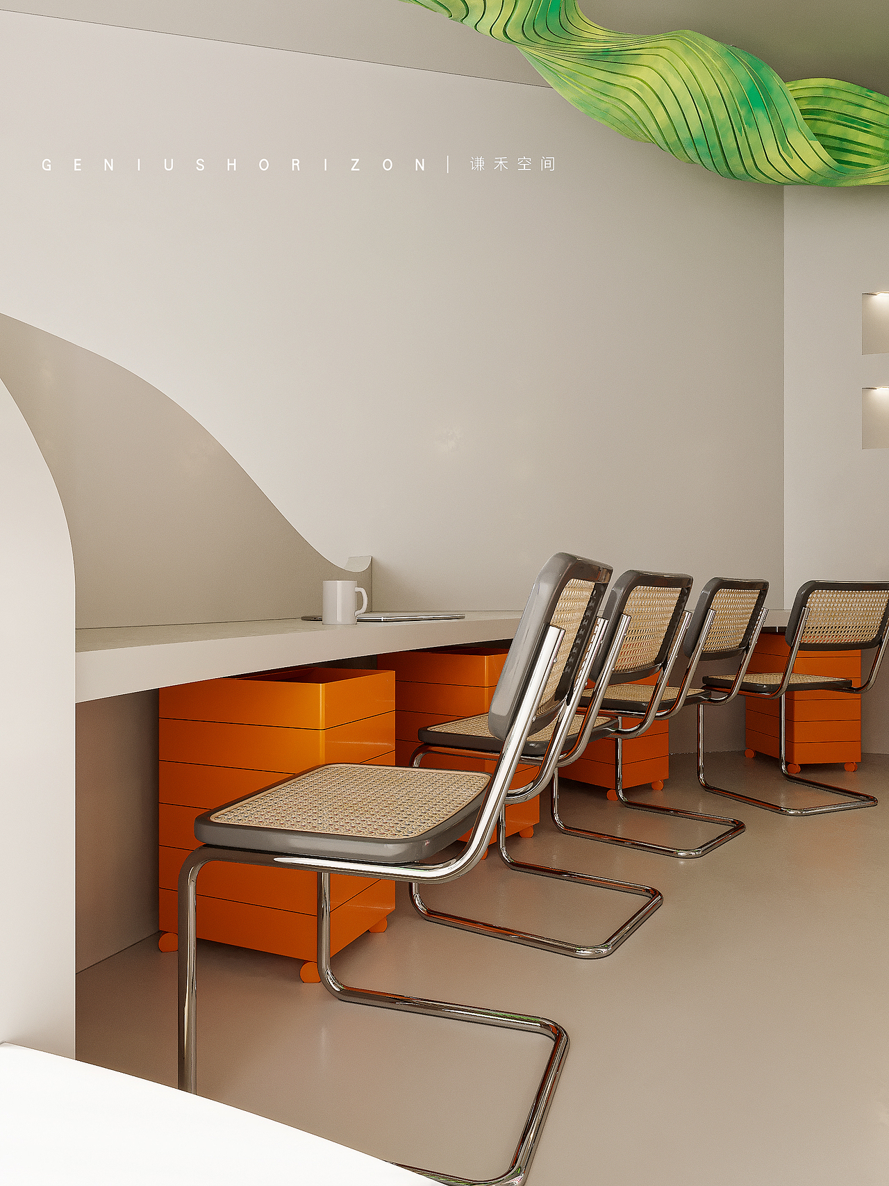 谦禾空间设计 隐山视觉 | 现代软装店效果表现