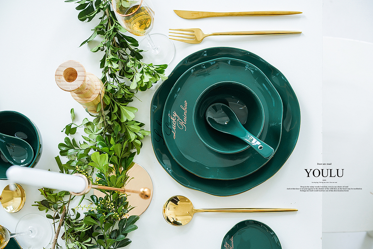 仪式感餐桌上一抹绿（图ZMTYyNjk0OTI4） - 产品摄影 - 站酷设计师有鹿摄影视觉YOLU原创素材 - 站酷ZCOOL