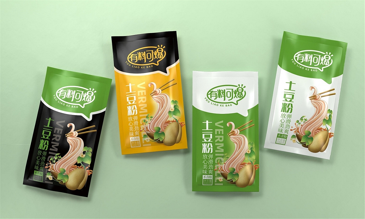 有料可爆土豆粉—徐桂亮品牌设计（图ZMjA0MjE0NDg0） - 品牌 - 站酷设计师徐桂亮品牌设计原创素材 - 站酷ZCOOL