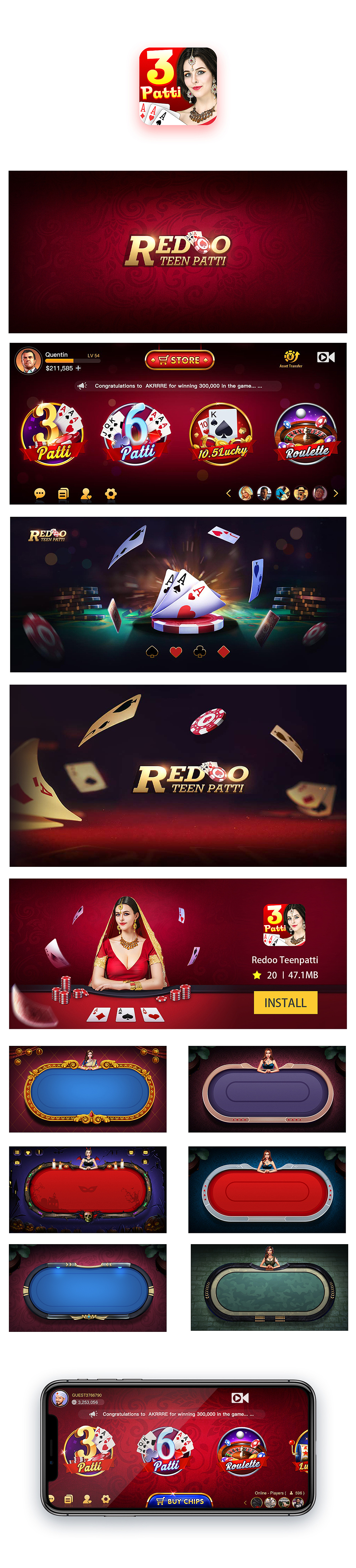 Teen Patti 游戏页面设计