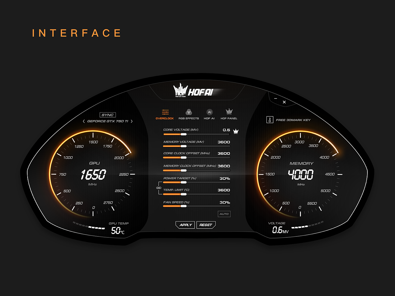 HOF AI 电脑超频软件