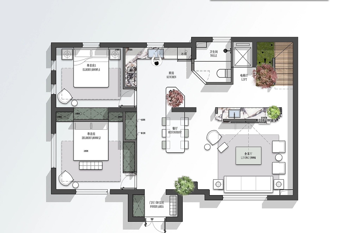 270平米|极简原木风的家
