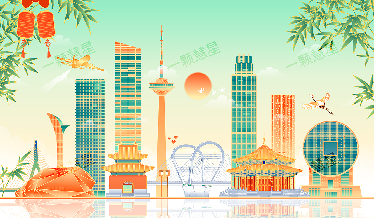 中国各地城市地标建筑矢量插画（图ZMjYxMTAzMzQ4） - 商业插画 - 站酷设计师晚风在画画原创素材 - 站酷ZCOOL